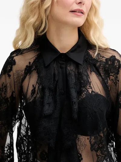 Aniye By Lace Ruffled Shirt In Black