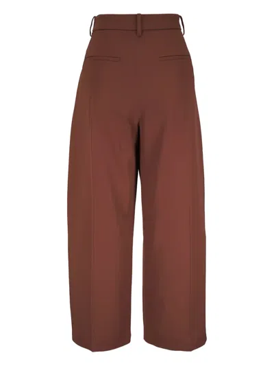Marni Wide-leg Trousers In Brown