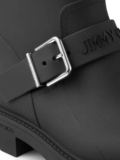 Jimmy Choo Biker Rain Black Tpu Rain Boots Black 42 In Black