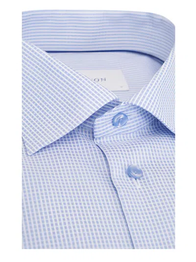 Eton Check-pattern Shirt In Blue