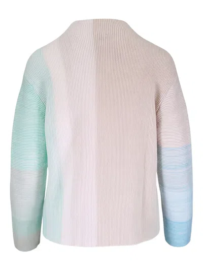 Kinross Cashmere Garter Dune Colour Block Sweater In Neutral