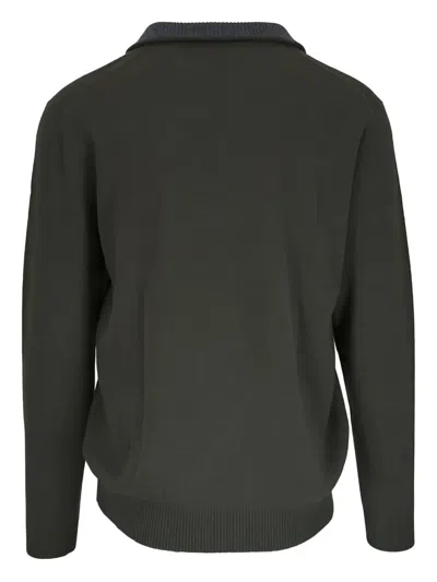 Kinross Cashmere Half-zip Sweater In Green