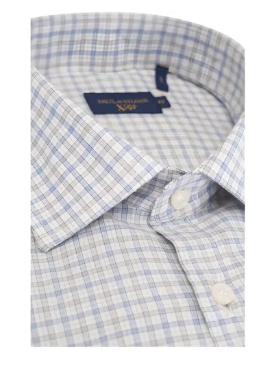 Paul & Shark X-soft Checked-pattern Shirt In Blue