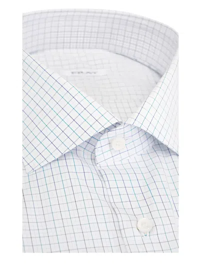 Fray Checked Shirt In White