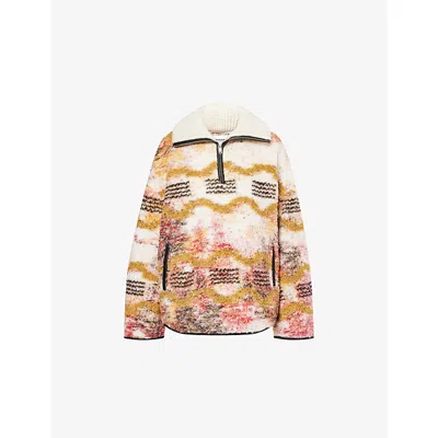 Isabel Marant Étoile Marner Cloud-print Oversized Fleece Jacket In Multi