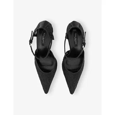 Tony Bianco Womens Black Nina Lace And Leather Pumps Eur 36 / 3 Uk In Black