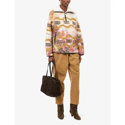 Isabel Marant Étoile Womens Camel Opalyna Wide-leg Denim Trousers In Brown