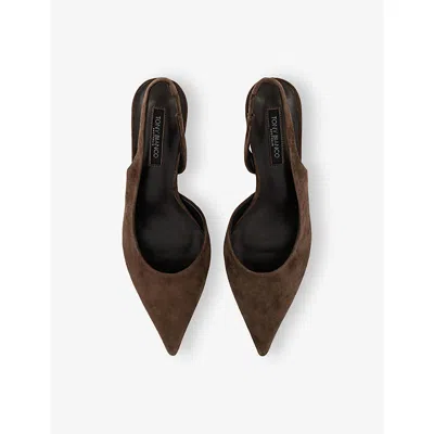Tony Bianco Womens Brown Suede Darcy Suede Slingbacks Eur 41 / 8 Uk In Brown