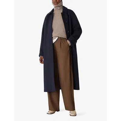 Whistles Womens Brown Relaxed-fit Roll-neck Wool Jumper Xs In Brown