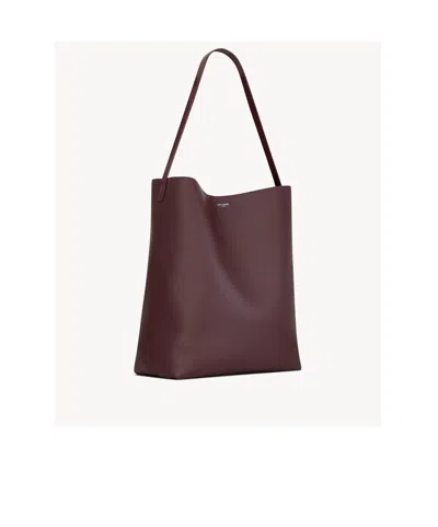 Saint Laurent Large Snap Tote In Purple