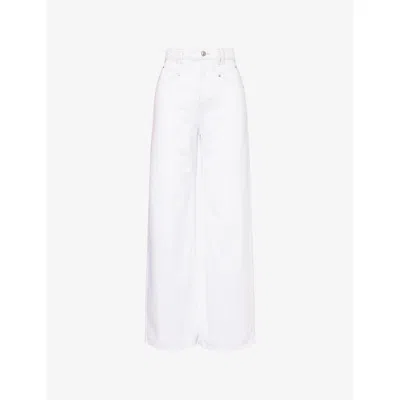 Isabel Marant Étoile Womens White Lemony Wide-leg Denim Jeans In White
