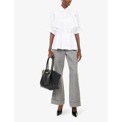 Palmer Harding Womens White Vessel Cinched Stretch-cotton Shirt In White