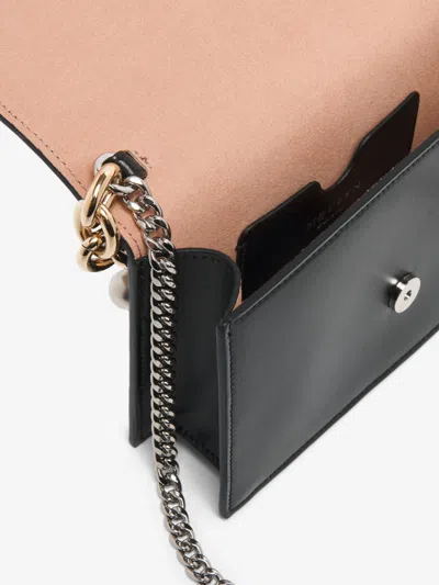 Alexander Mcqueen Small Chain-embellished Skull Shoulder Bag In Black