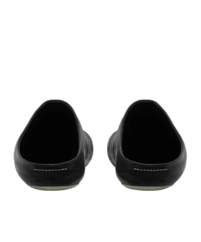 Mm6 Maison Margiela Anatomical Leather Sabot In Black