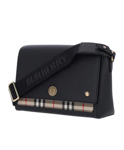 Burberry Flap Shoulder Bag In Black