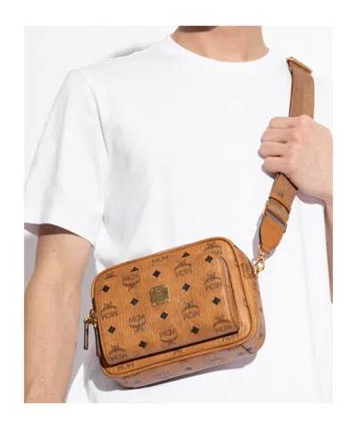 Mcm Aren Mini Shoulder Bag In Brown