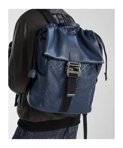 Fendi Flux Backpack In Blue