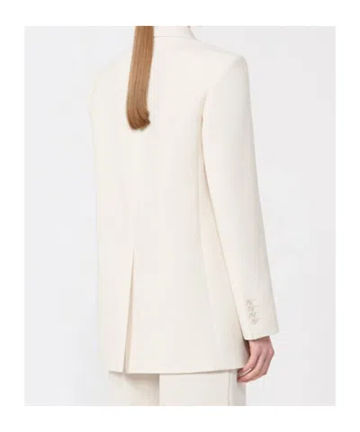 Max Mara Single-breasted Suit Jacket In White