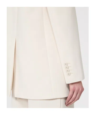 Max Mara Single-breasted Suit Jacket In White