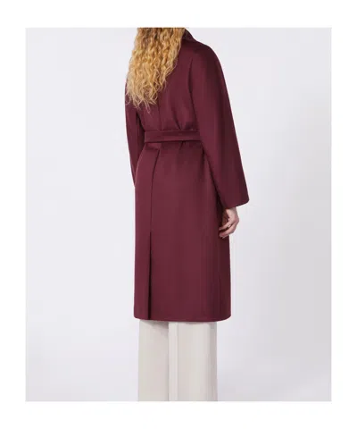 Weekend Max Mara Wool Robe Coat - Bordeaux In Red