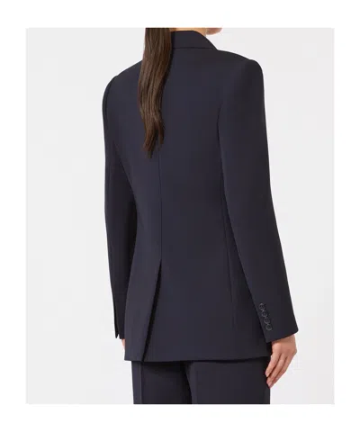Max Mara Double-breasted Blazer In Blue