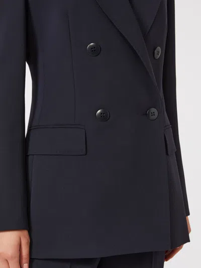 Max Mara Double-breasted Blazer In Blue