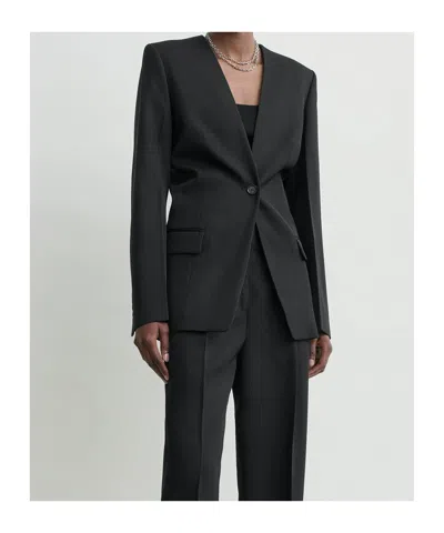 Totême Wool Long-sleeved Suit Jacket In Multi