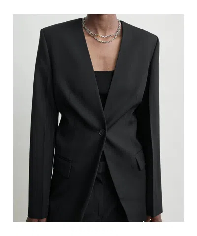 Totême Wool Long-sleeved Suit Jacket In Multi