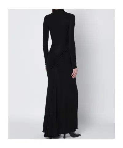 Alaïa Alaia Black Dress With Back Draping Women In Multi