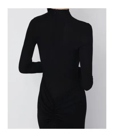 Alaïa Alaia Black Dress With Back Draping Women In Multi