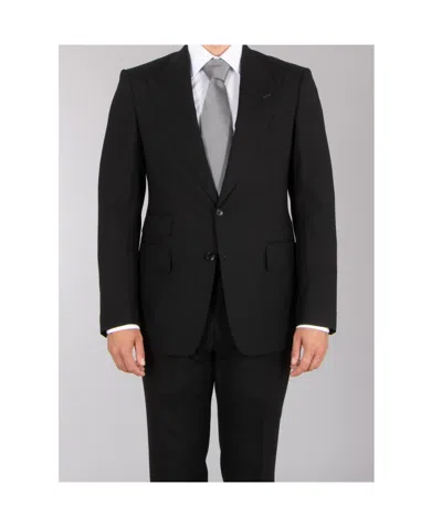 Tom Ford Single-breasted Suit In Black