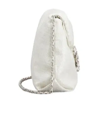 Roger Vivier Efflorescence Mini Sequined Shoulder Bag In White