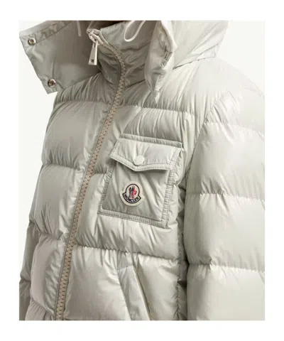 Moncler Andro Hooded Short Down Jacket In Green