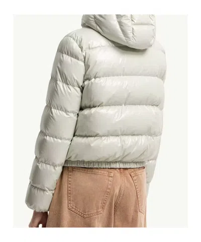 Moncler Andro Hooded Short Down Jacket In Green