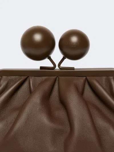 Weekend Max Mara Medium Nappa Leather Pasticcino Bag In Brown