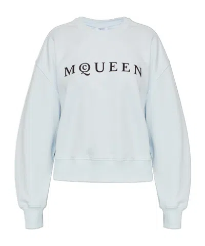 Alexander Mcqueen Long-sleeved Sweatshirt In White