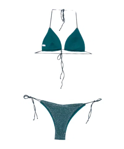Oseree Tie-string Bikini In Green