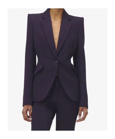 Alexander Mcqueen Women's Single-breasted Jacket In Violet In Purple