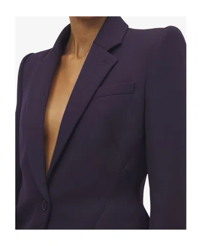 Alexander Mcqueen Women's Single-breasted Jacket In Violet In Purple