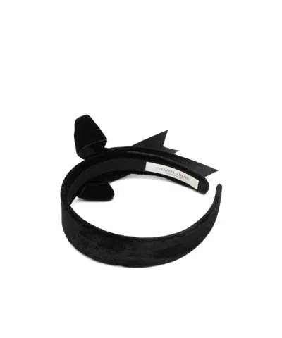 Jennifer Behr Bow Headband In Black