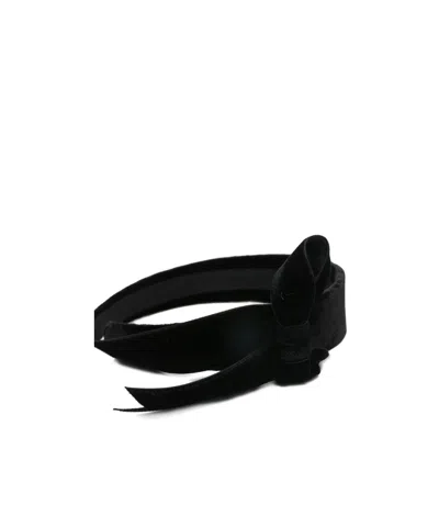 Jennifer Behr Bow Headband In Black