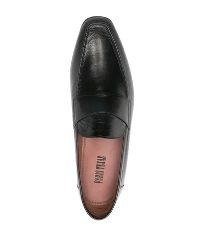 Paris Texas Square-toed Loafers In Black