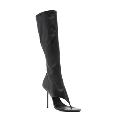 Paris Texas Open-toe Ankle Boots In Black