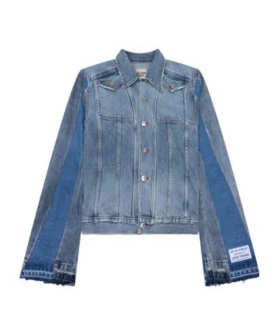 Gallery Dept. Ford Trucker Jacket Contrast Panels Collar In Blue
