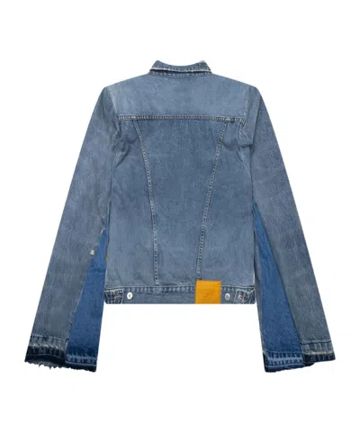 Gallery Dept. Ford Trucker Jacket Contrast Panels Collar In Blue