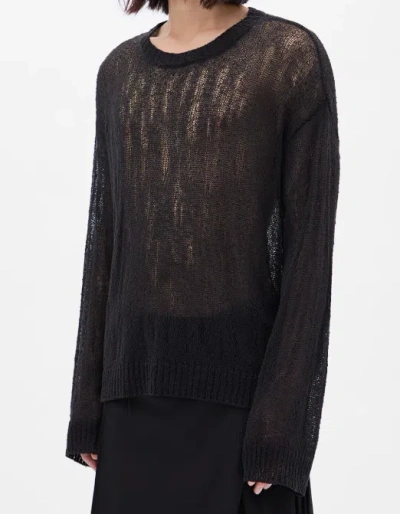 Ann Demeulemeester Joas Comfortable Round-neck Sweater In Black