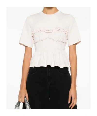 Cecilie Bahnsen Short-sleesleeved T-shirt In White