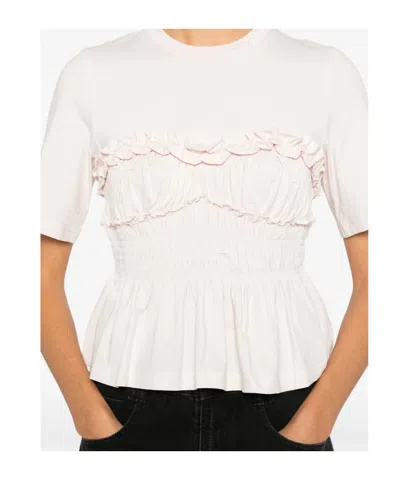 Cecilie Bahnsen Short-sleesleeved T-shirt In White