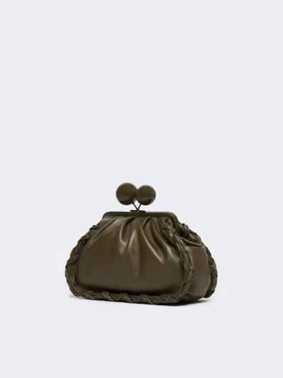 Weekend Max Mara Medium Nappa Leather Pasticcino Bag In Green