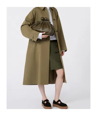 Weekend Max Mara Medium Nappa Leather Pasticcino Bag In Green